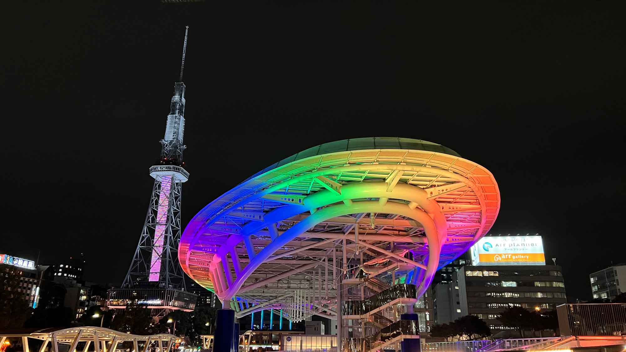 オアシス21 水の宇宙船ライトアップ